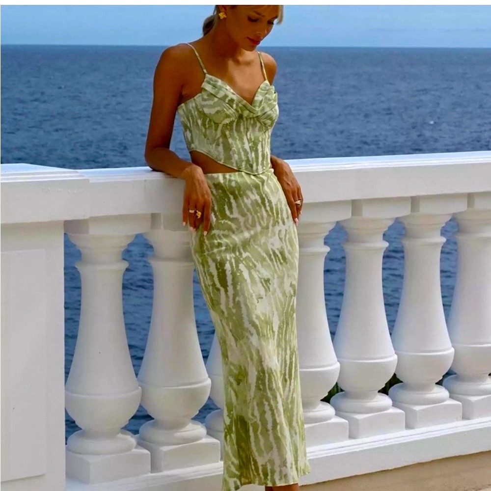 Yellow The Label Chlorophyll Matching Set Skirt